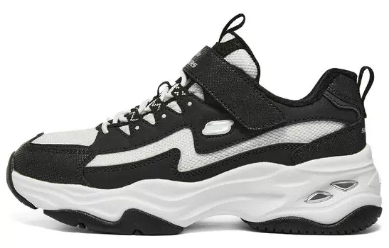 Кроссовки Skechers Girls Kids Lifestyle Shoes GS Low-top Black/White, белый