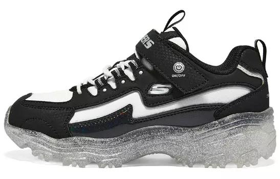 Кроссовки Skechers Girls Kids Lifestyle Shoes GS Low-top Black/White, черный/белый