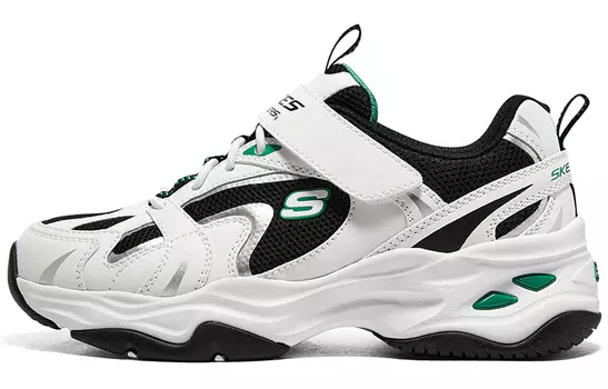 Кроссовки Skechers Girls Kids Lifestyle Shoes GS Low-top White/Black, белый/черный