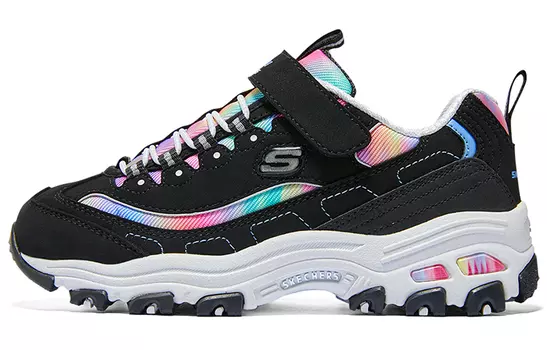 Кроссовки Skechers Girls Kids Lifestyle Shoes GS Low-top Black/Multicolor, черный/мультиколор
