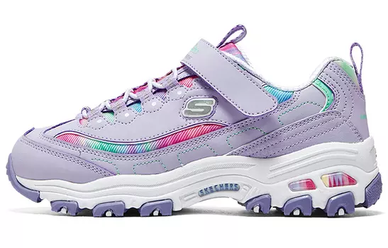 Кроссовки Skechers Girls Kids Lifestyle Shoes GS Low-top Lavender/multi-colored, цвет Lavender/multi-colored
