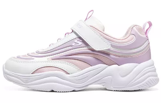 Кроссовки Skechers Girls Kids Lifestyle Shoes GS Low-top Purple/Pink, белый/фиолетовый