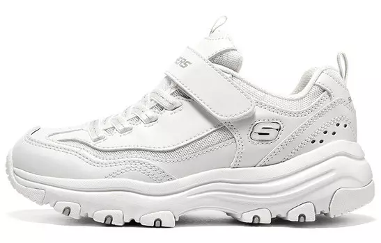 Кроссовки Skechers Girls Kids Lifestyle Shoes GS Low-top White/Silver, белый/серебряный