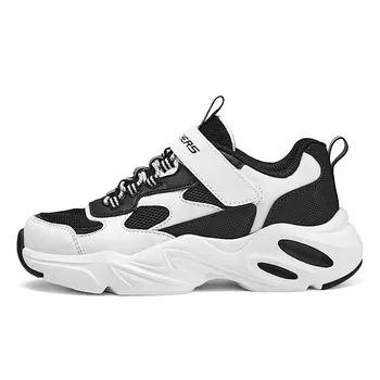 Кроссовки Skechers Girls Kids Lifestyle Shoes Kids Low-top Black/white, черный/белый