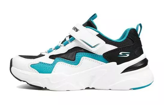 Кроссовки Skechers Girls Kids Lifestyle Shoes Kids Low-top Blue/Ashen Slate/Black/Pale Ivory/Sesame, синий