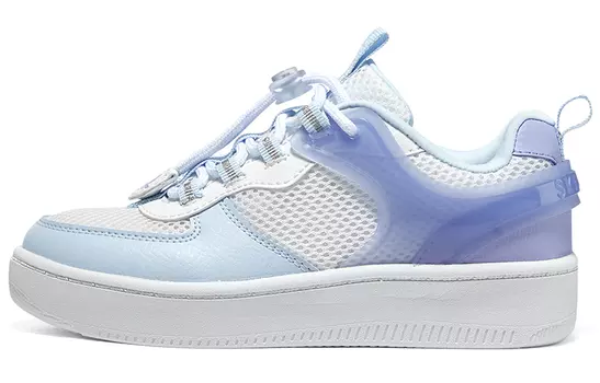 Кроссовки Skechers Girls Kids Skateboarding Shoes GS Low-top White/Light Blue, белый/голубой