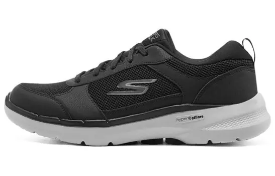 Кроссовки Skechers Go Walk 6 Lifestyle Shoes Men Low-top Black/gray/white, черный/серый