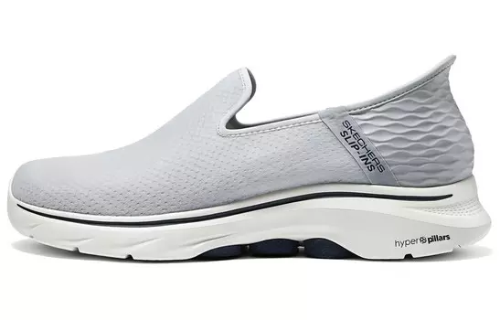 Кроссовки Skechers GO WALK 7 Lifestyle Shoes Men Low-top Grey/navy Blue/white, синий