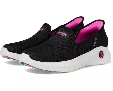 Кроссовки SKECHERS Go Walk Anywhere Telyn Hands Free Slip-Ins, цвет Black/Hot Pink