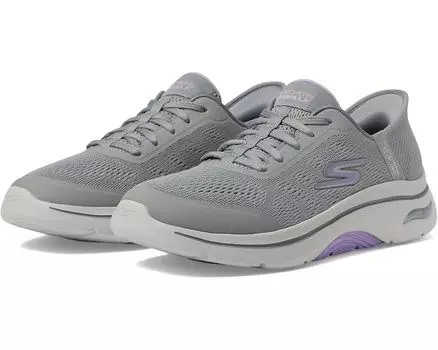 Кроссовки SKECHERS Go Walk Arch Fit 2.0 Valencia Hands Free Slip-Ins, цвет Gray/Lavender
