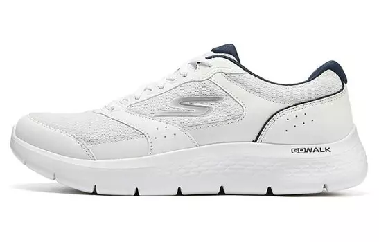 Кроссовки Skechers Go Walk Flex Lifestyle Shoes Men Low-top White/Navy Blue, белый/темно-синий