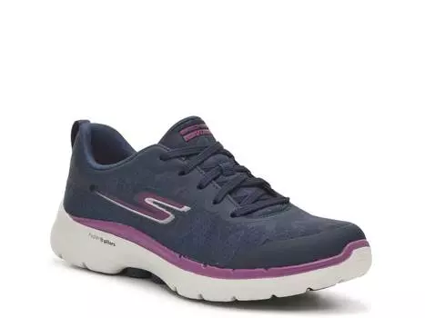 Кроссовки Skechers GOWalk 6 Valeska с круглым носком, темно-синий
