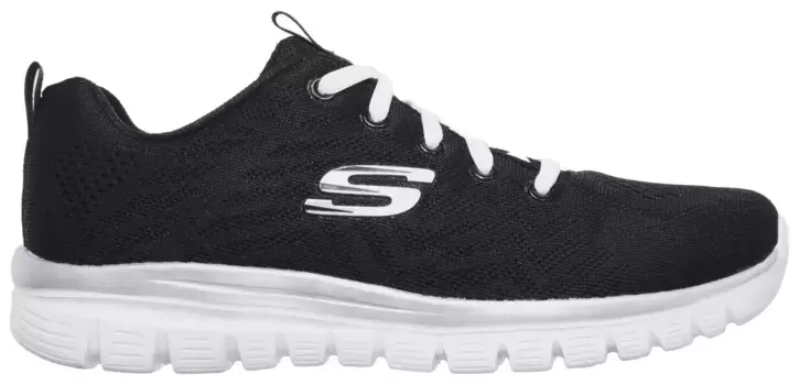 Кроссовки Skechers "GRACEFUL - GET CONNECTED", ширина обуви G (широкая), повседневная обувь, полуботинки, туфли на шнуровке, черно-белый