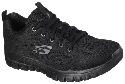 Кроссовки Skechers "GRACEFUL - GET CONNECTED", ширина обуви G (широкая), повседневная обувь, полуботинки, туфли на шнуровке, черный