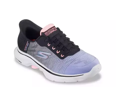 Кроссовки Skechers Hands Free: GO WALK 7 Adel Sneaker — женские, черный/барвинок