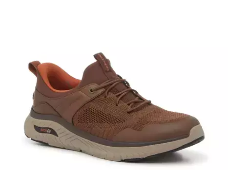 Кроссовки Skechers Hands Free: Кроссовки Arch Fit Crosser — мужские, темно-коричневые