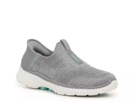 Кроссовки Skechers Hands Free: кроссовки Go Walk Flex 6 Fabulous View Slip-On — женские, серые