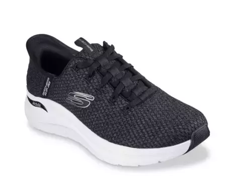 Кроссовки Skechers Hands Free Slip-Ins Arch Fit 2.0 Look Ahead — мужские, черные/белые