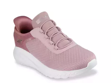 Кроссовки Skechers Hands Free Slip-Ins Bobs Sport Squad Chaos In Color — женские, светло-розовые