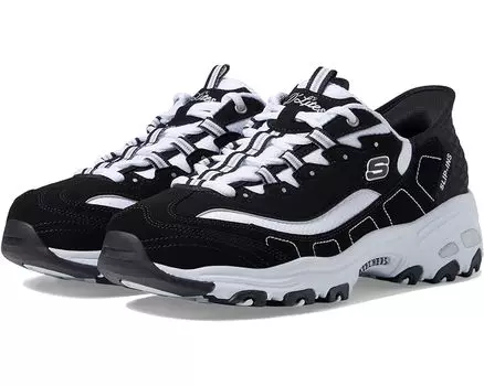 Кроссовки SKECHERS Hands Free Slip-Ins D'Lites New Classic, черный/белый