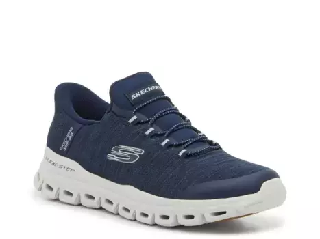 Кроссовки Skechers Hands Free Slip-Ins Glide Step Zefyr Slip-On — мужские, темно-синие