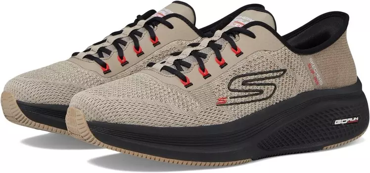 Кроссовки SKECHERS Hands Free Slip-ins: Go Run Elevate 2.0 Steady Motion, цвет Taupe/Black