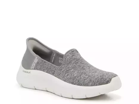 Кроссовки Skechers Hands Free Slip-Ins GO WALK Flex — женские, серые/белые