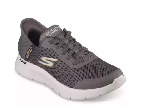Кроссовки Skechers Hands Free Slip-Ins Go Walk Flex Hands Up Slip-On — мужские, темно-коричневые