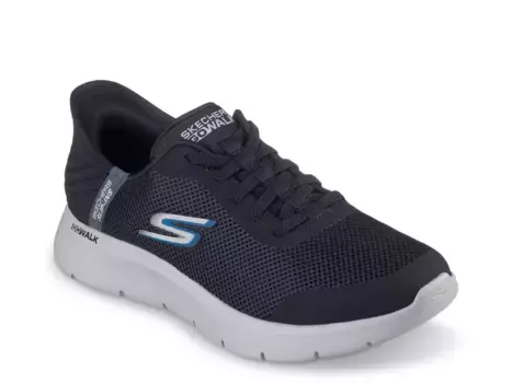 Кроссовки Skechers Hands Free Slip-Ins Go Walk Flex Hands Up Slip-On — мужские, черные/серые