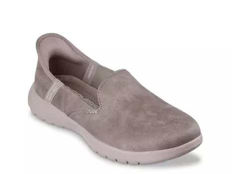 Кроссовки Skechers Hands Free Slip-Ins On-the-Go, серый / коричневый