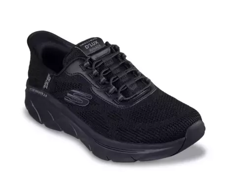 Кроссовки Skechers Hands Free Slip-ins Relaxed Fit D'Lux Walker 2.0 Rezinate - мужские, черные