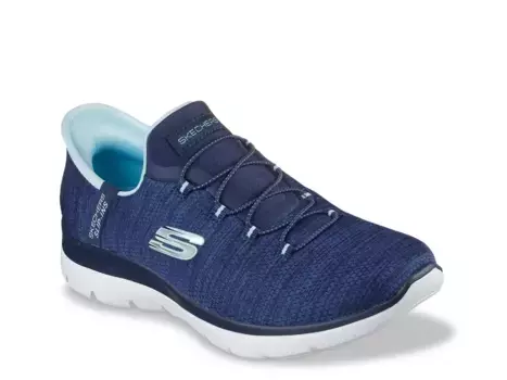 Кроссовки Skechers Hands Free Slip-ins Summits Everyday Set — женские, темно-синие