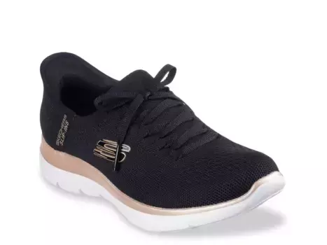 Кроссовки Skechers Hands Free Slip-Ins Summits Night Chic, черные/белые