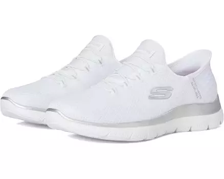 Кроссовки SKECHERS Hands Free Slip-Ins Summits Girls Night, цвет White Silver