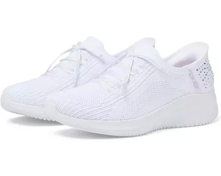Кроссовки SKECHERS Hands Free Slip-Ins Ultra Flex 3.0 Shining Glitz, белый