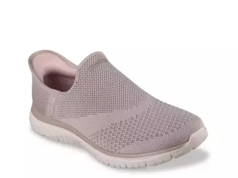 Кроссовки Skechers Hands Free Slip-Ins Virtue Sleek Slip-On, серо-коричневый