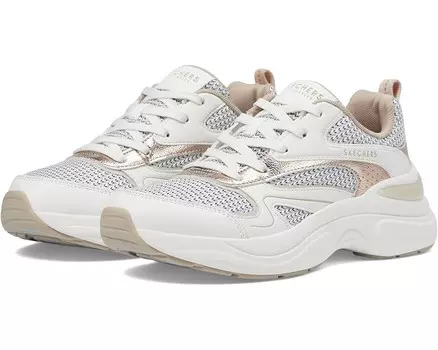 Кроссовки SKECHERS Hazel - Metallic Soiree, цвет White/Gold