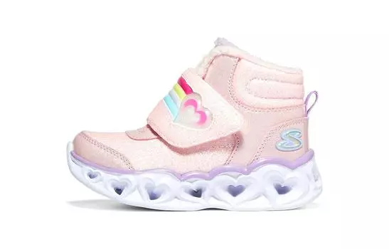 Кроссовки Skechers Heart Lights Toddler Shoes TD High-top Chalk White