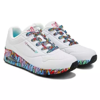 Кроссовки Skechers Jgoldcrown street uno, white/multi hearts