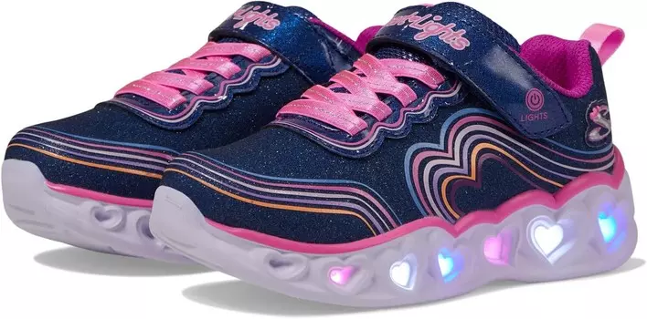 Кроссовки SKECHERS KIDS Heart Lights - Retro Hearts 302689L, цвет Navy/Multi