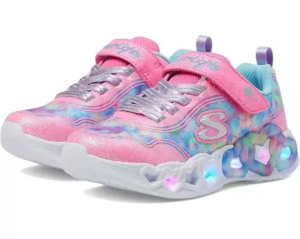 Кроссовки SKECHERS KIDS Infinite Heart Lights - Color Lovin, цвет Pink/Multi