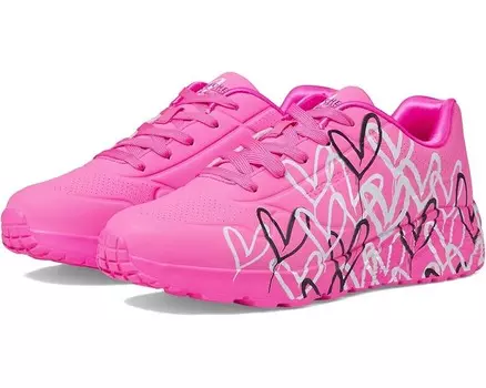 Кроссовки SKECHERS KIDS Jgoldcrown:Uno Lite - Metallic Love 314067L, цвет Hot Pink/Multi