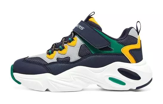 Кроссовки Skechers Kids Lifestyle Shoes Kids Mid-top Dark Blue/Green, зеленый