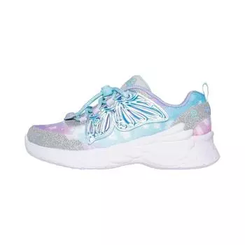 Кроссовки Skechers Kids Lifestyle Shoes PS Low-top Blue/Purple, серебряный