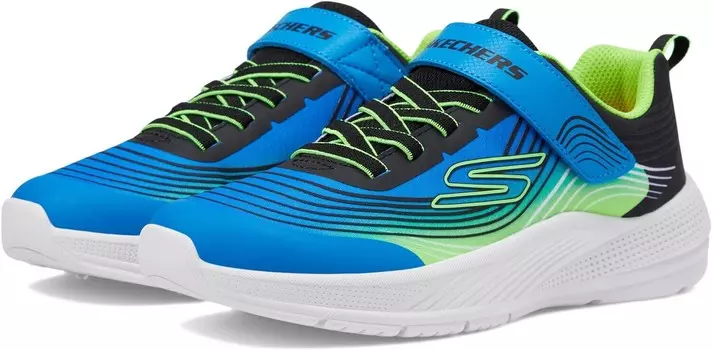 Кроссовки SKECHERS KIDS Microspec Advance, цвет Blue/Lime