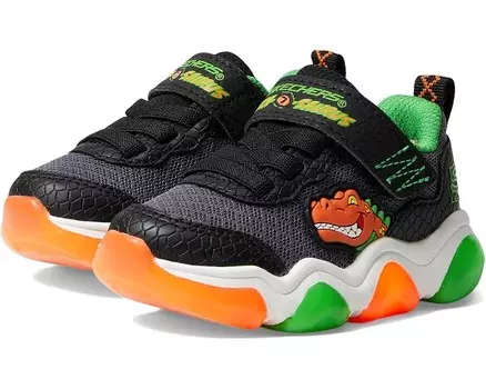 Кроссовки SKECHERS KIDS Mighty Glow 2.0, цвет Black/Orange