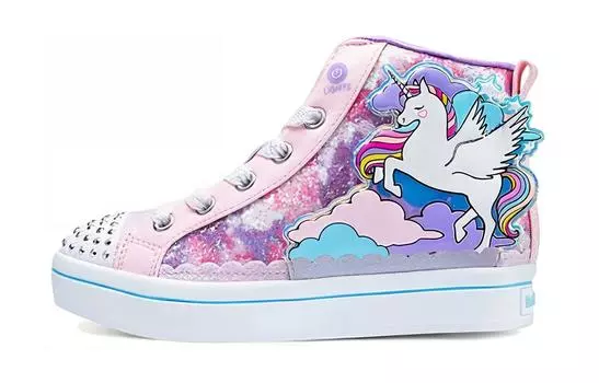Кроссовки Skechers Kids Skateboarding Shoes Kids High-top Pink, розовый