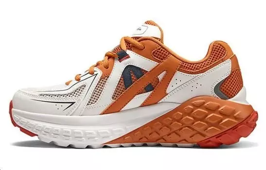 Кроссовки Skechers Lifestyle Shoes Men Low-top White/Orange, цвет Earth Strata S23/Wonder White F21/Earth Strata S23