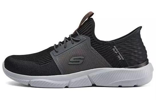 Кроссовки Skechers Lifestyle Shoes Men Low-top Dark Gray, черный/серый
