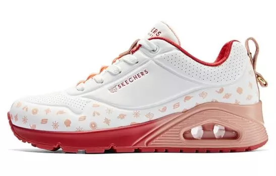 Кроссовки Skechers Lifestyle Shoes Women's Low-top White/Red, белый/красный